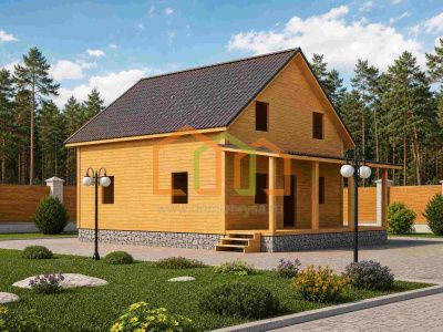 Каркасный дом без внутренней отделки 8х11